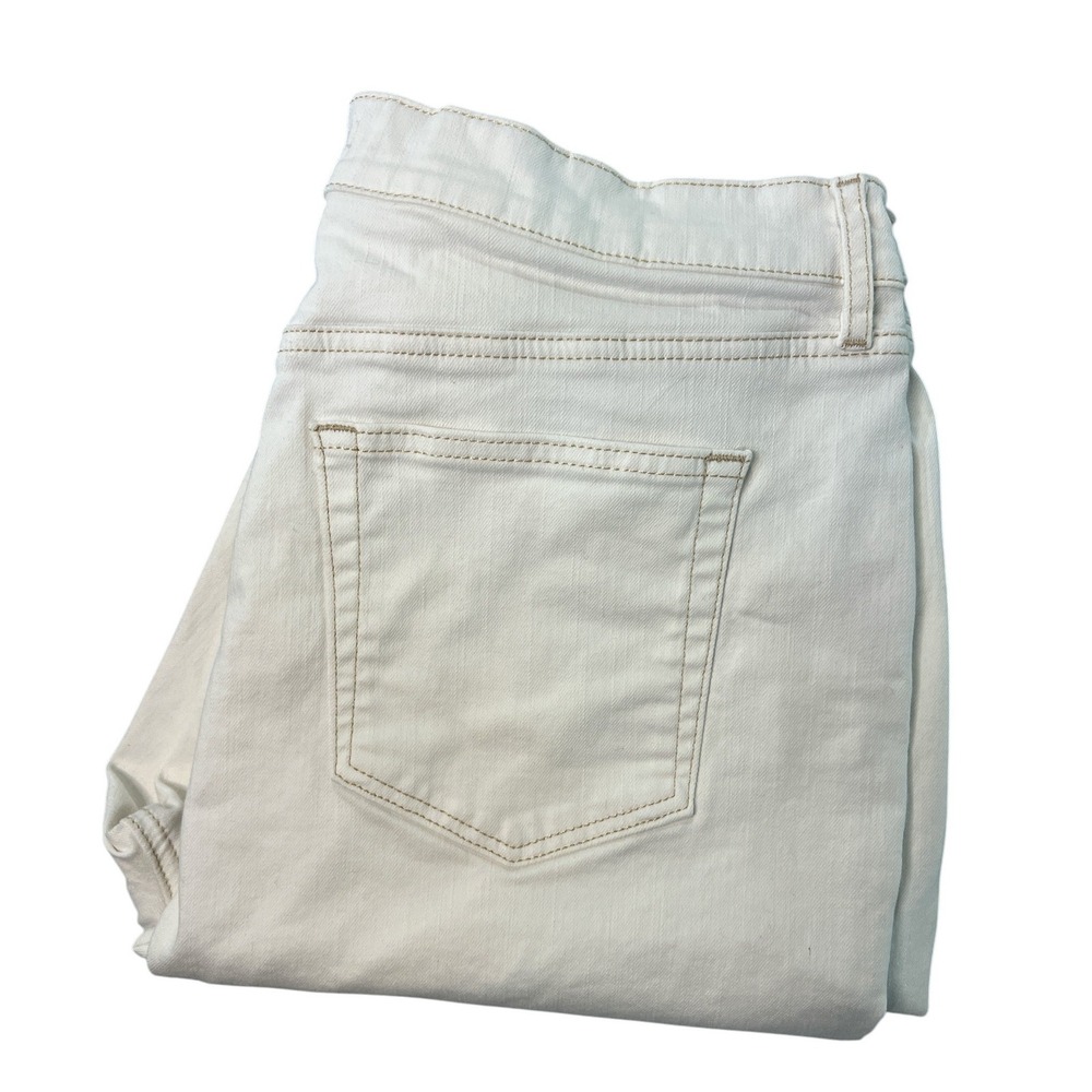 LOFT Modern Bootcut Jeans Cream Denim Pants Casual‎ Career Size 32/14